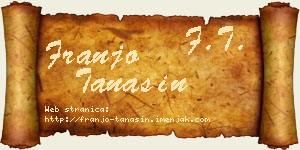Franjo Tanasin vizit kartica